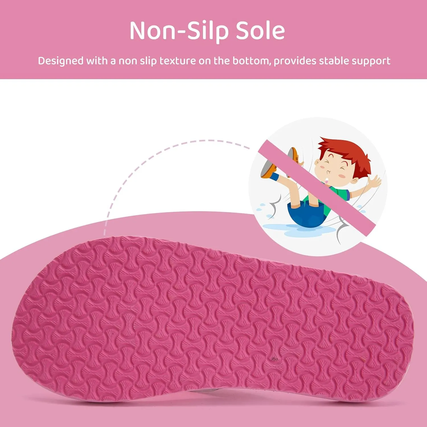 WateLves Girls Flip Flops Toddler Boys Girls Non-Slip Sport Sandals for Beach Swim Pool(Little Kid/Big Kid)