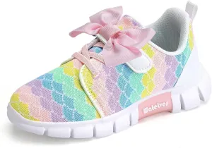 WateLves Girls Sneakers Lightweight Walking Shoes Comfortable Running Tennis Shoes for Toddler Little Kid/Big Kid