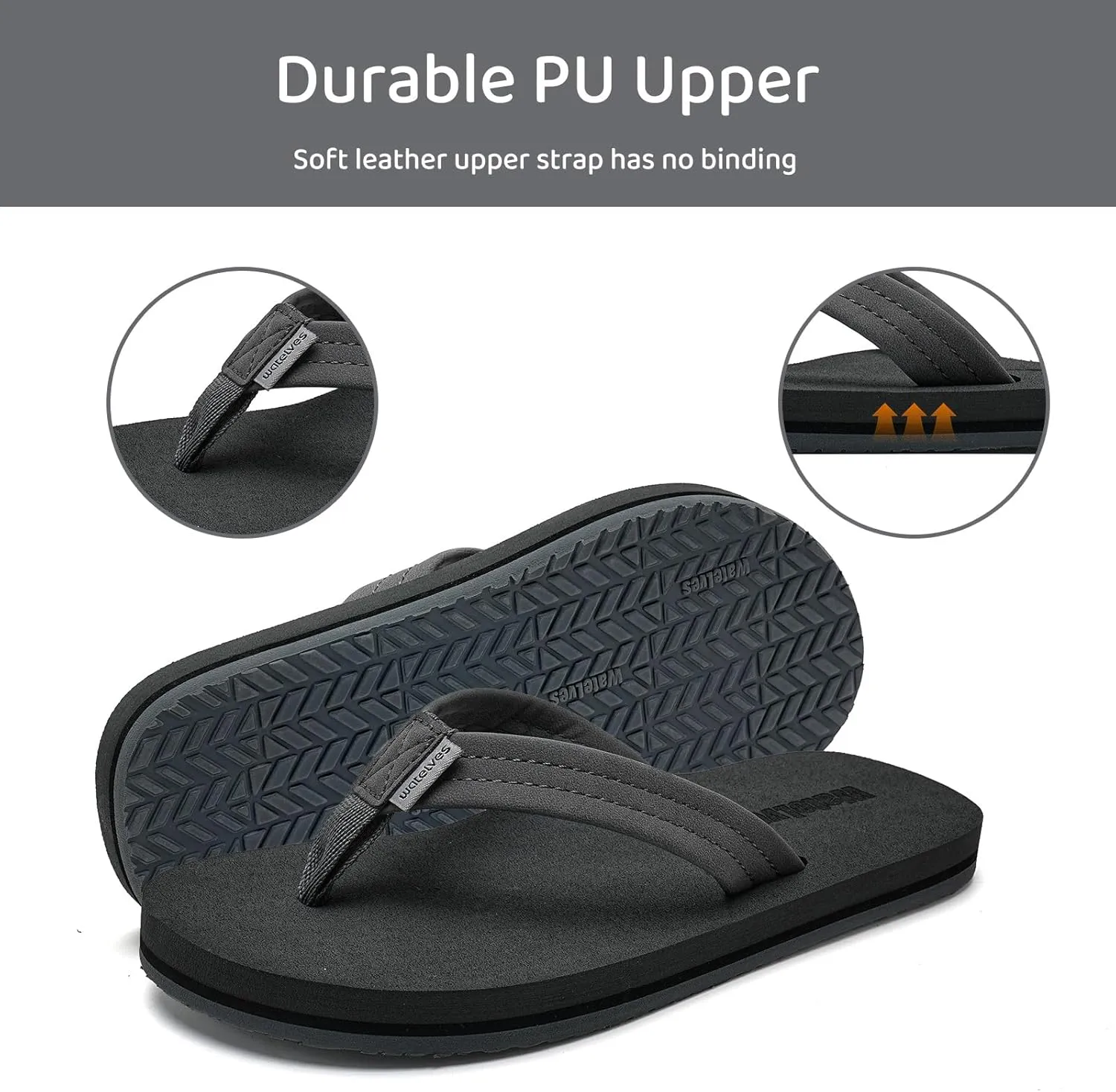 WateLves Kids Flip Flops Boys Girls Sandals Youth Big Kid Summer Slip on Thong Slide Sandals for Beach Pool Shower Little/Big Kid