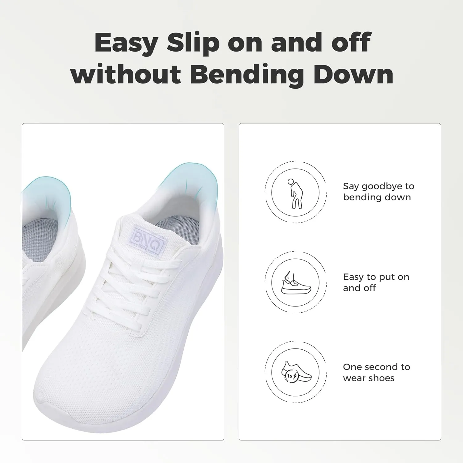 Wide Toe Box Mens Slip On Walking Shoes with Arch Support Casual Dress Shoes Fashion Tennis Sneaker for Business Work Ourdoors Size 7-12