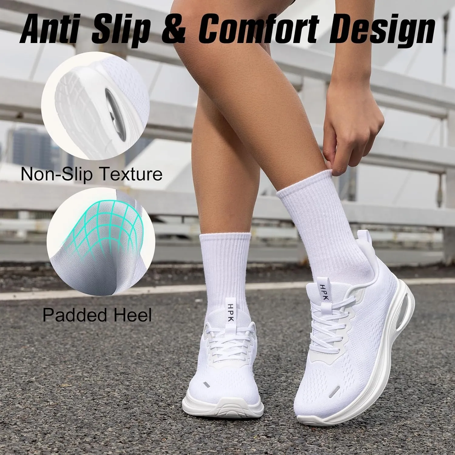 Wide Toe Box Shoes Women Air Cushion Running Shoes Extra Wide Width Sneakers Ultra Light Tennis Arch Support Walking Diabetic Plantar Fasciitis Athletic