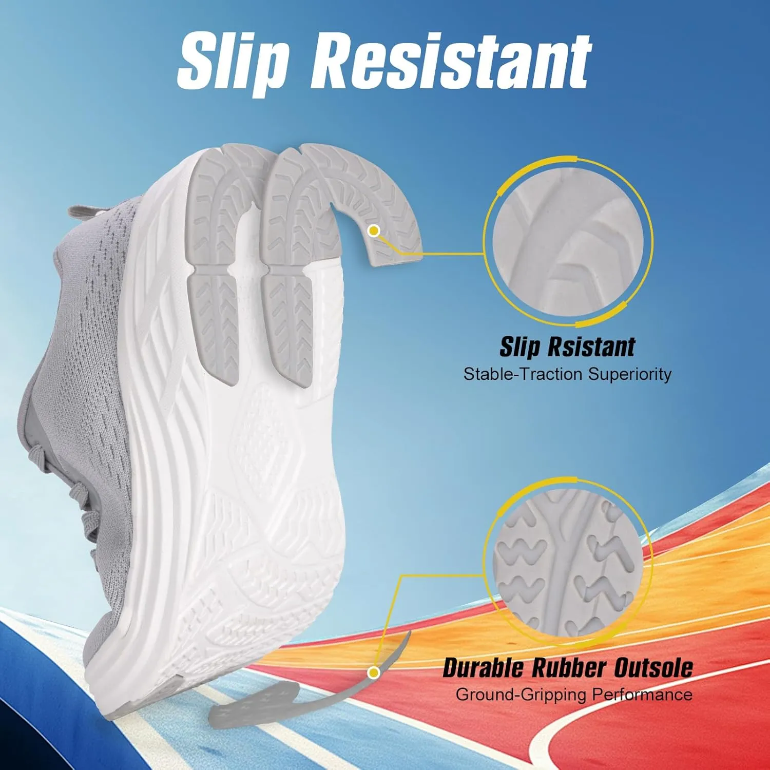Wide Toe Box Shoes Women Sneakers Extra Wide Width Arch Support Non-Slip Tennis Athletic Ultralight Running Shoes for Women Walking Diabetic Plantar Fasciitis Footwear 6-12