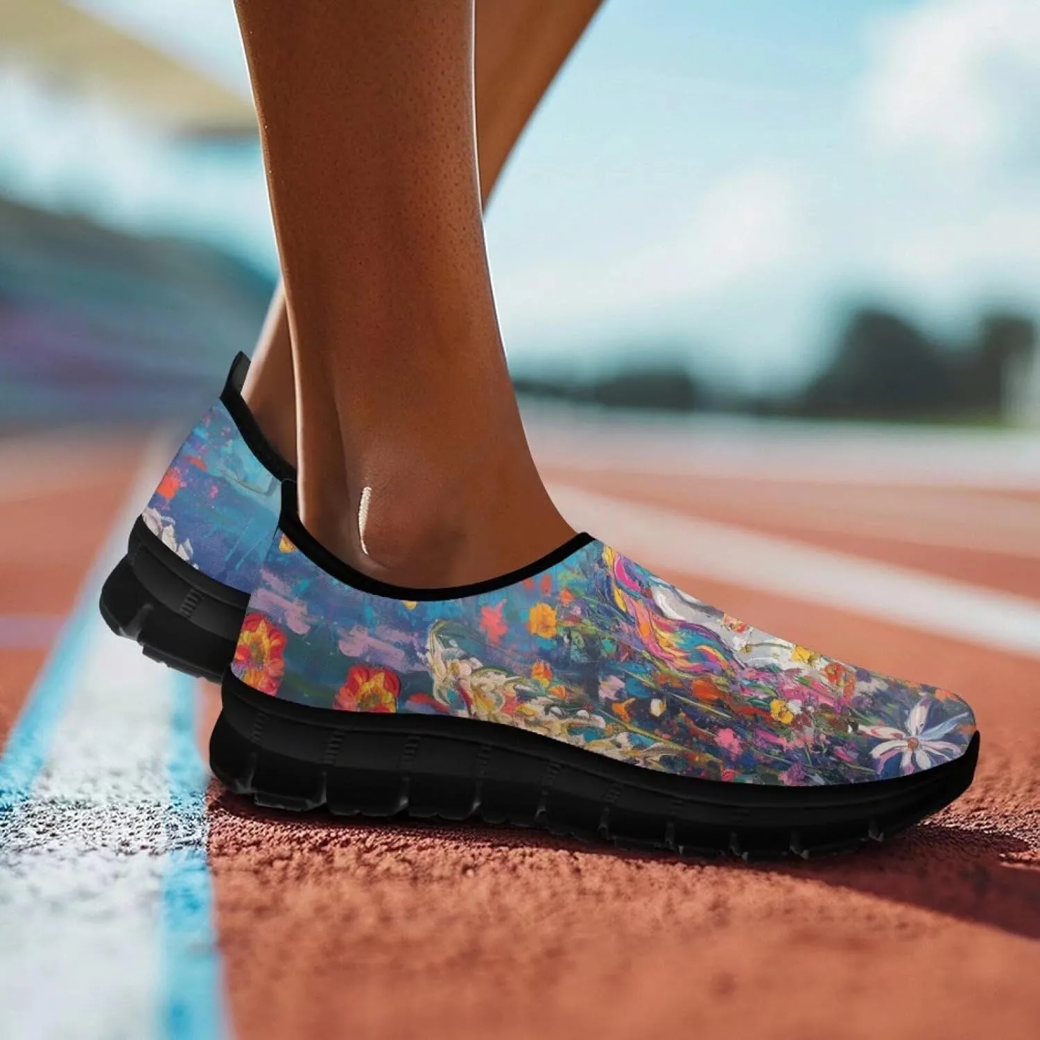 Women Fashion Art Painted Walking Sneaker Lightweight Travel Shoes