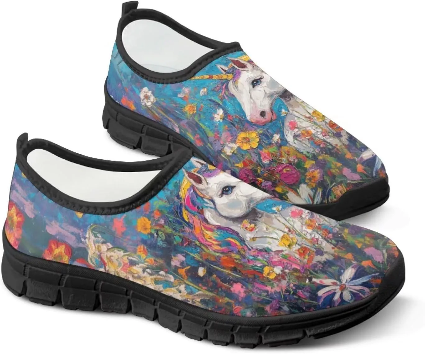 Women Fashion Art Painted Walking Sneaker Lightweight Travel Shoes