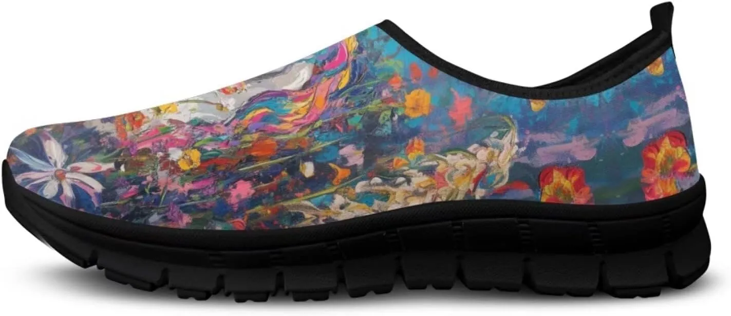 Women Fashion Art Painted Walking Sneaker Lightweight Travel Shoes
