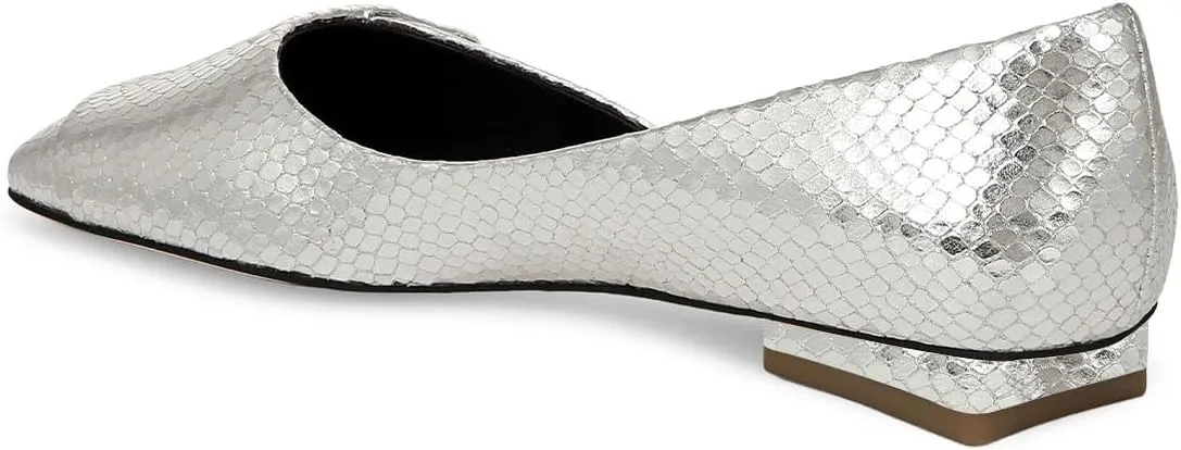 Women Fashion Pump Side Cut Ballet Flats Block Low Heeled Square Toe Slip On Shoes Working Shopping Party Size 4-16 US