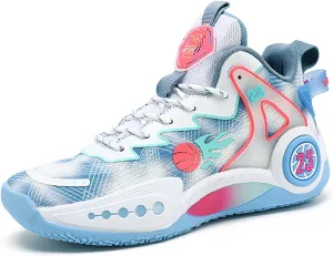 Women Men Basketball Shoes Casual Fashion High Top Lace Up Running Sneakers Color Blocking Sport Shoes Walking Tennis Shoes