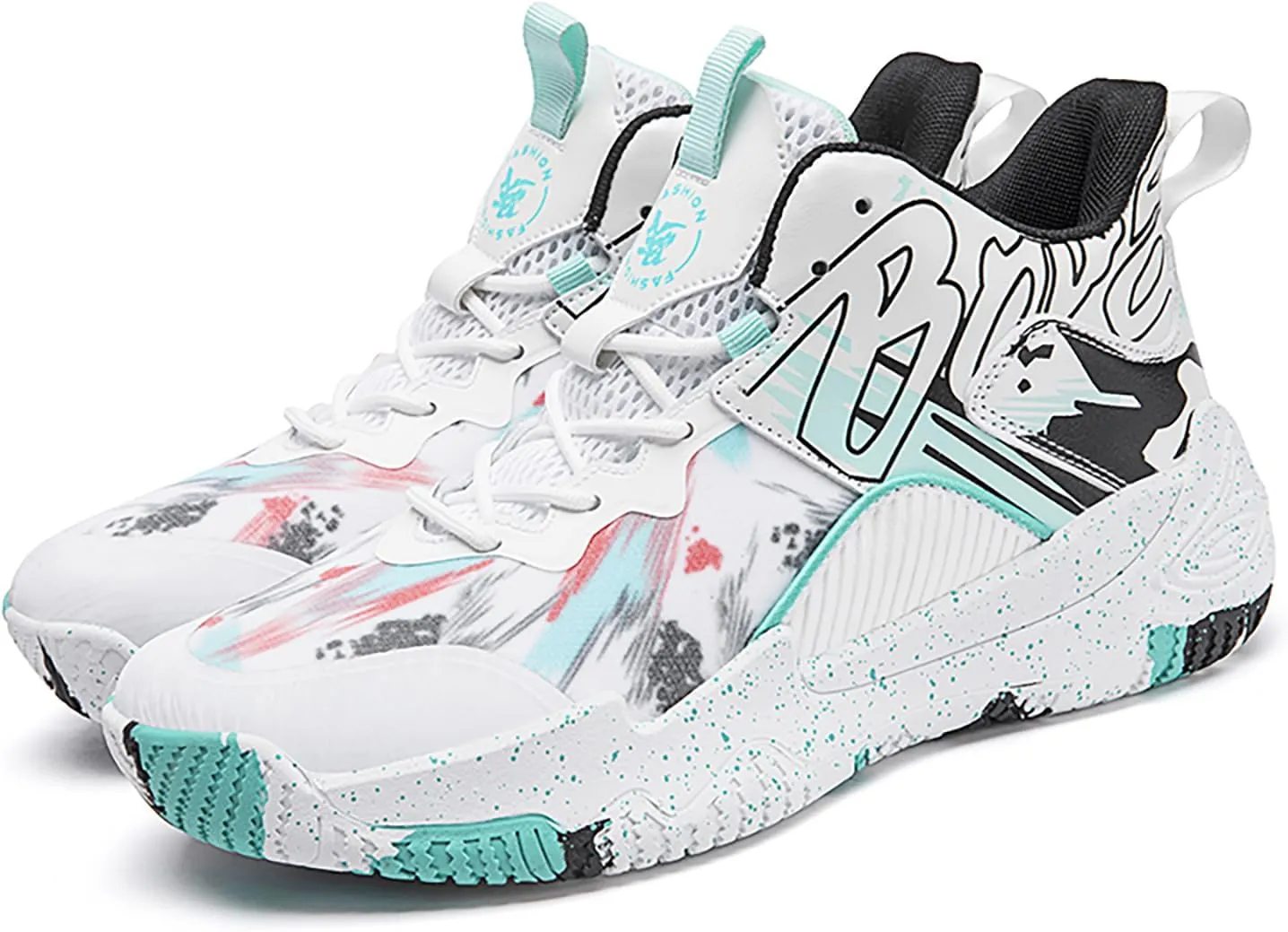 Women Men Basketball Shoes Fashion Running Sneakers Colorful Painting High Rebound Non-Slip Sport Shoes