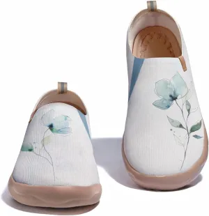 Women's Casual Sneakers Lightweight Walking Slip On Shoes Art Painted Knitted Travel Loafers