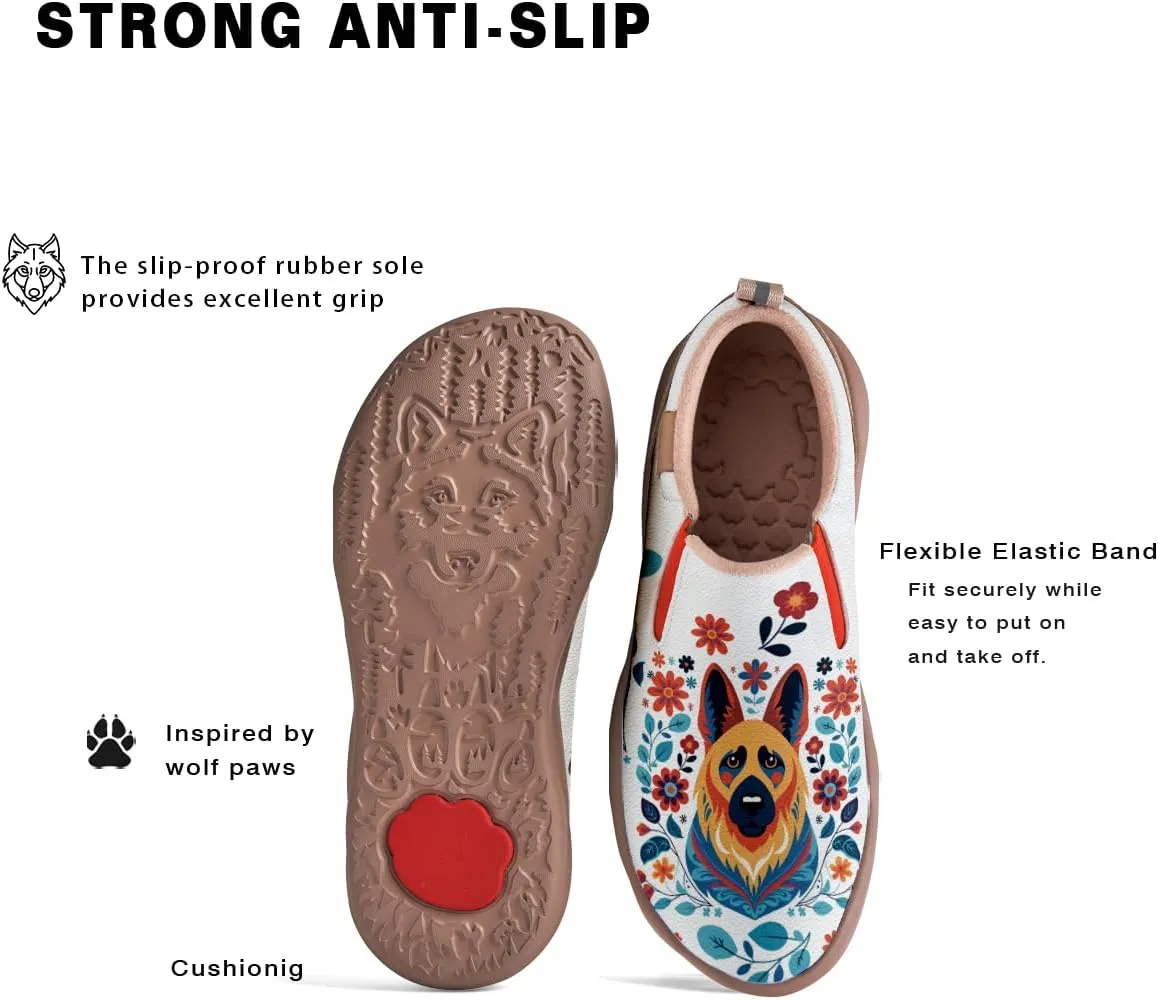 Women's Comfortable Loafers Slip Ons Walking Casual Lightweight Animal Painted Athletic Shoes Ethnic Tribal Style