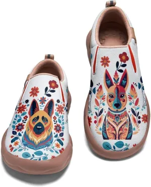 Women's Comfortable Loafers Slip Ons Walking Casual Lightweight Animal Painted Athletic Shoes Ethnic Tribal Style