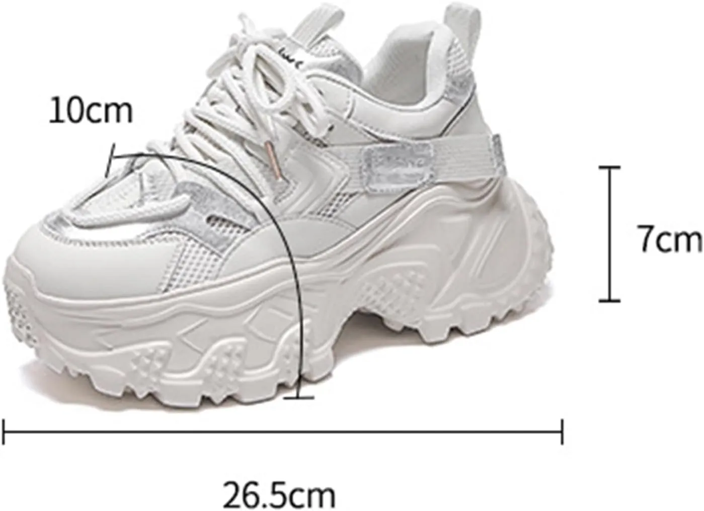 Women's Fashion Sneakers Thick Bottom Colorblocking Chunky Sneakers Casual Mesh Breathable Fashion Lace-up Shoes Women's Oxfords Platform Shoes for Women
