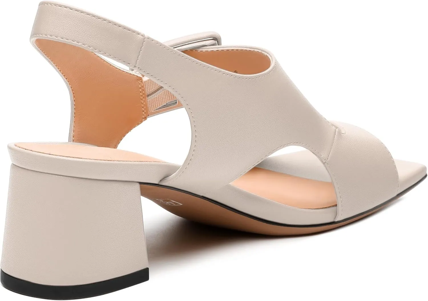 Womens Heeled Sandals Shoes, Square Peep Toe Mid Block Heel Ankle Strap Sandals for Women, Leather Insole Open Toe Chunky Heel Sandals 2"