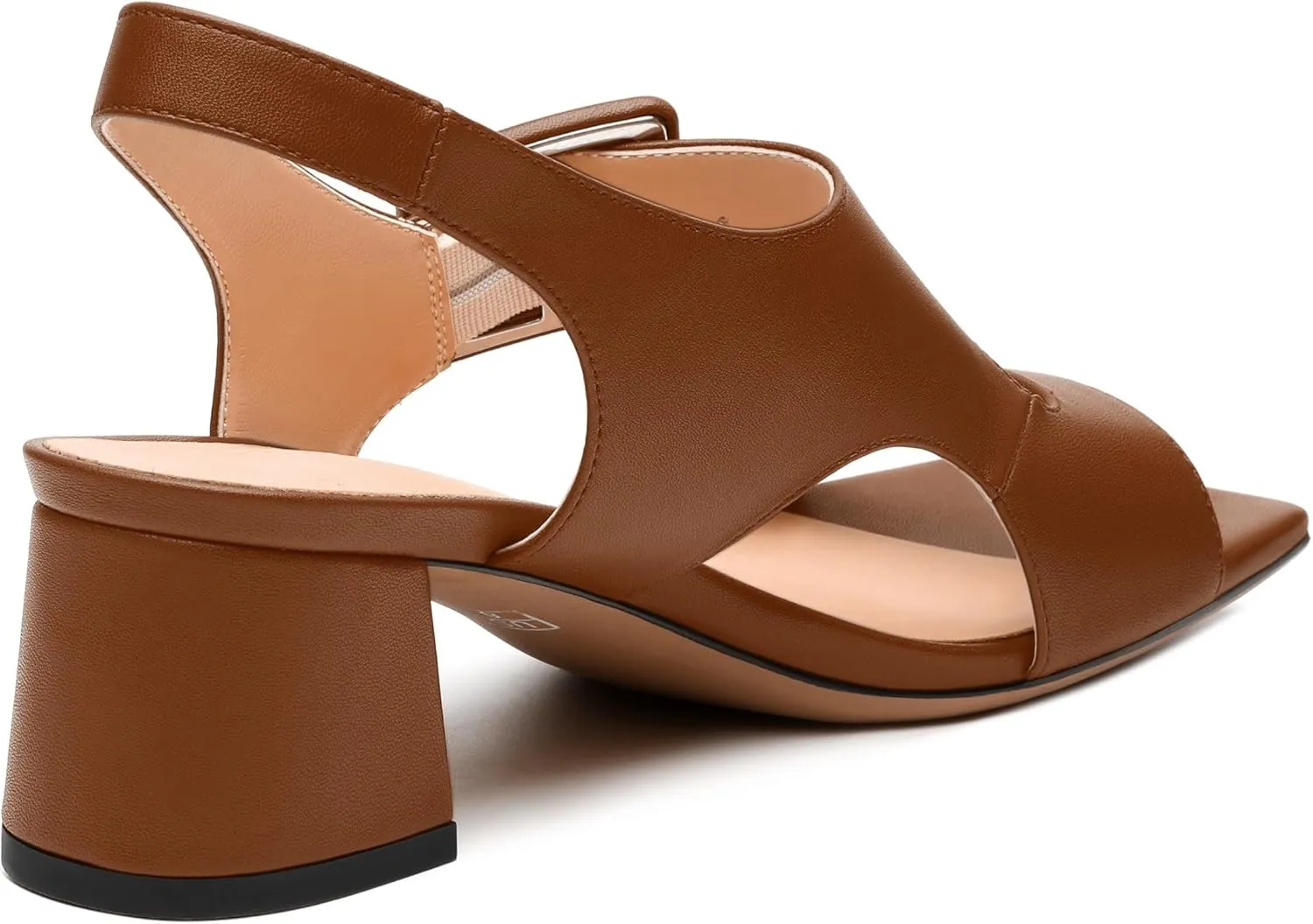 Womens Heeled Sandals Shoes, Square Peep Toe Mid Block Heel Ankle Strap Sandals for Women, Leather Insole Open Toe Chunky Heel Sandals 2"