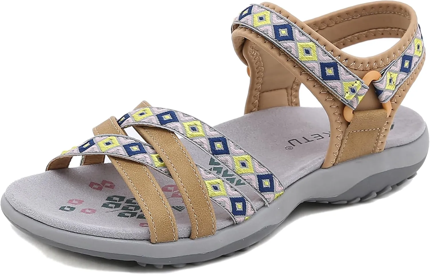 Womens Hiking Sandals Ladies Sport Sandals with Arch Support Comfortable Outdoor Sandals Adjustable Strap Summer Fashionable Shoes