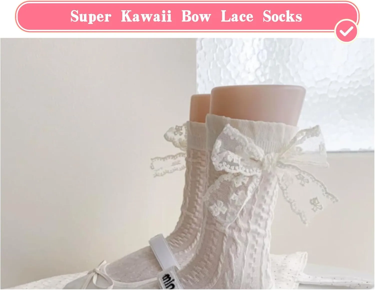 Women's Kawaii Lolita Chunky Mary Jane Shoes with Bow Cute Aesthetic Round Toe Goth Platform Dress Pumps Sweet Flats