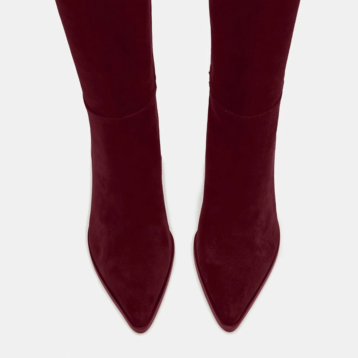 Women's Knee High Boots Kitten Heels Pointed Toe Side Zipper Wide Calf Stiletto Tall Boots for Women Wedding Porm Dress Shoes