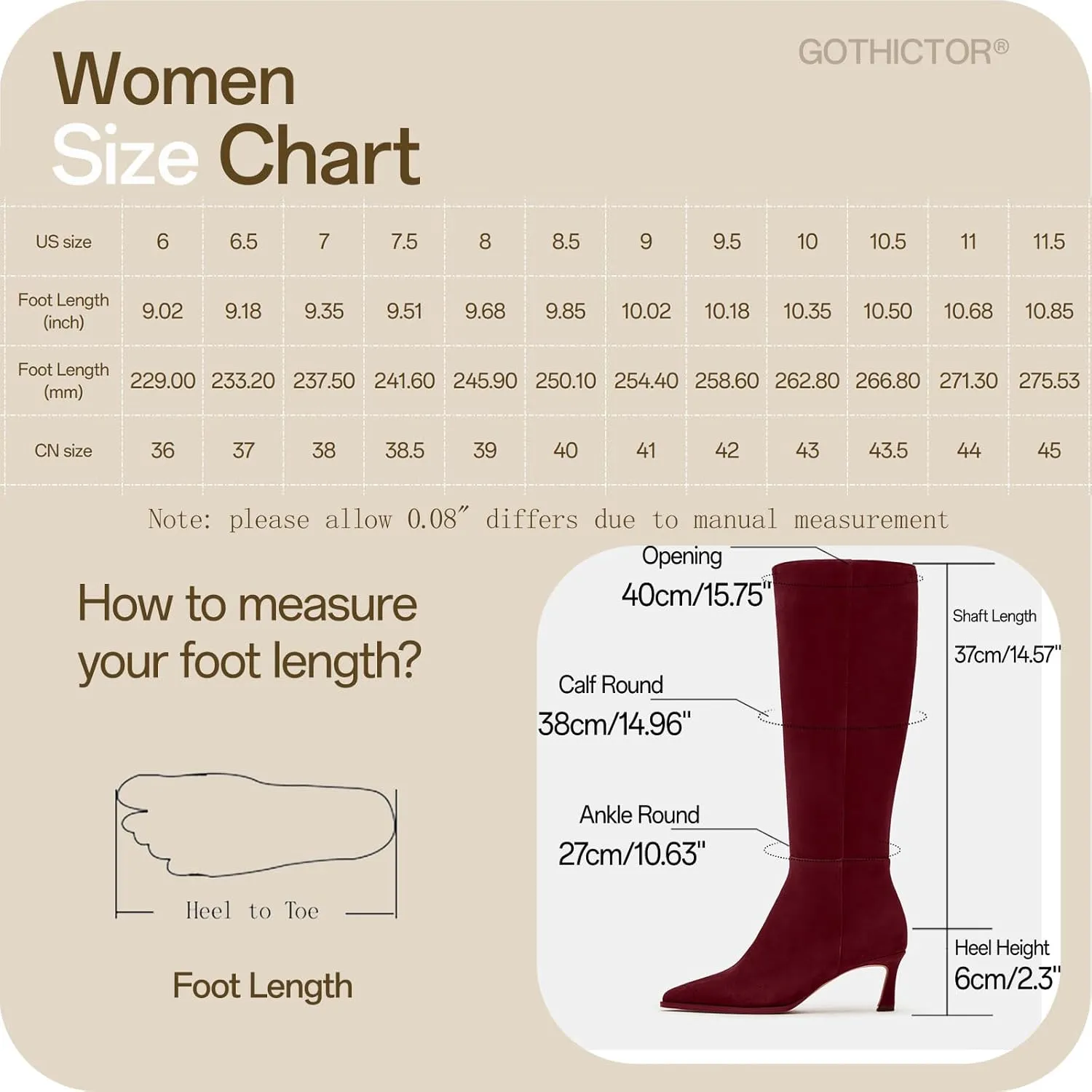 Women's Knee High Boots Kitten Heels Pointed Toe Side Zipper Wide Calf Stiletto Tall Boots for Women Wedding Porm Dress Shoes