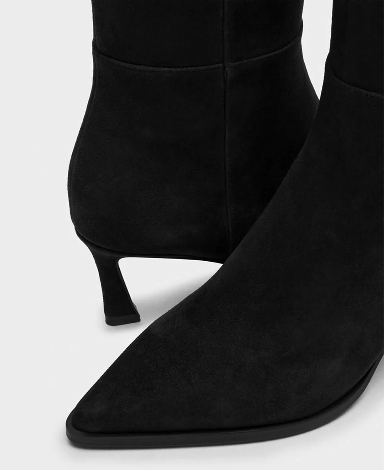 Women's Knee High Boots Kitten Heels Pointed Toe Side Zipper Wide Calf Stiletto Tall Boots for Women Wedding Porm Dress Shoes