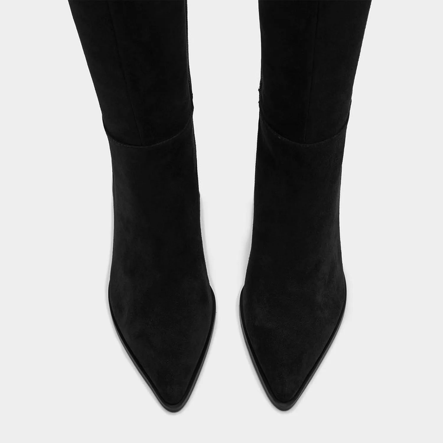 Women's Knee High Boots Kitten Heels Pointed Toe Side Zipper Wide Calf Stiletto Tall Boots for Women Wedding Porm Dress Shoes