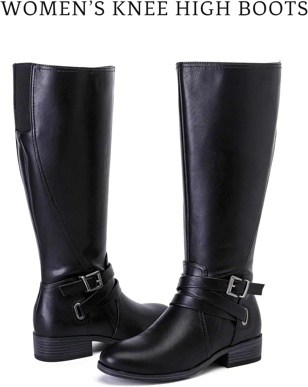 Women's Knee High Boots - Stylish and Comfortable Round Toe Low Heel Riding Combat Tall Boots with Side Zipper Closure for Fall and Winter Wear For Women.