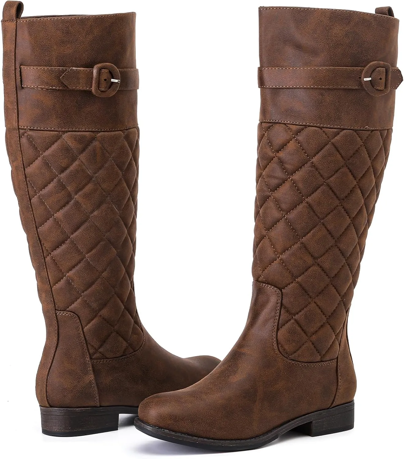 Women's Knee High Boots - Stylish and Comfortable Round Toe Low Heel Riding Combat Tall Boots with Side Zipper Closure for Fall and Winter Wear For Women.