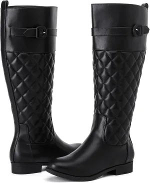 Women's Knee High Boots - Stylish and Comfortable Round Toe Low Heel Riding Combat Tall Boots with Side Zipper Closure for Fall and Winter Wear For Women.