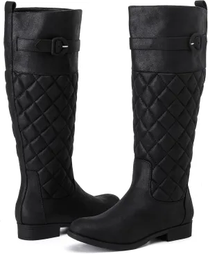 Women's Knee High Boots - Stylish and Comfortable Round Toe Low Heel Riding Combat Tall Boots with Side Zipper Closure for Fall and Winter Wear For Women.