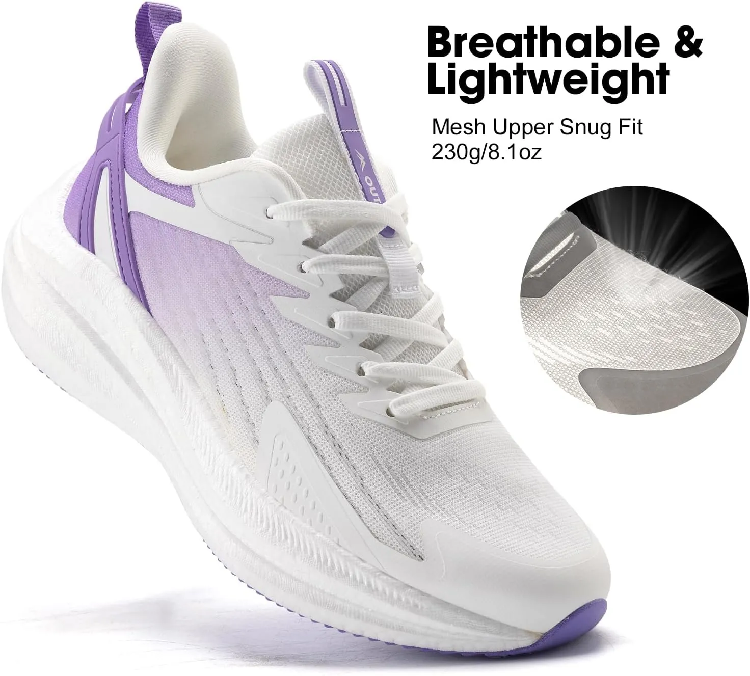 Women's Lightweight Running Shoes - Breathable Athletic Sneakers for Workout, Gym & Daily Walking, Comfortable Cushioned Midsole with Non-Slip Design