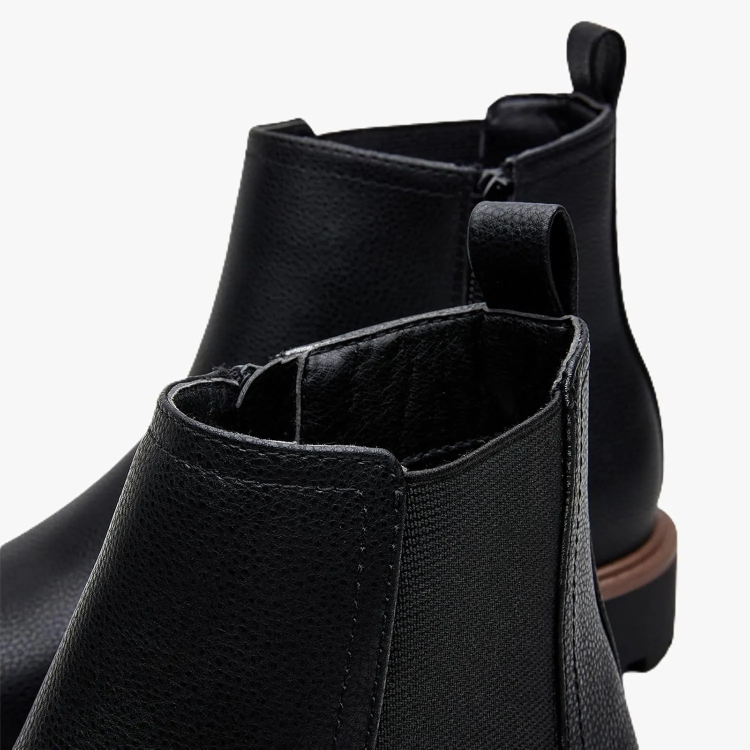 Women's Low Heel Chelsea Ankle Boots Fashion Slip-On Elastic Fall Booties Shoes