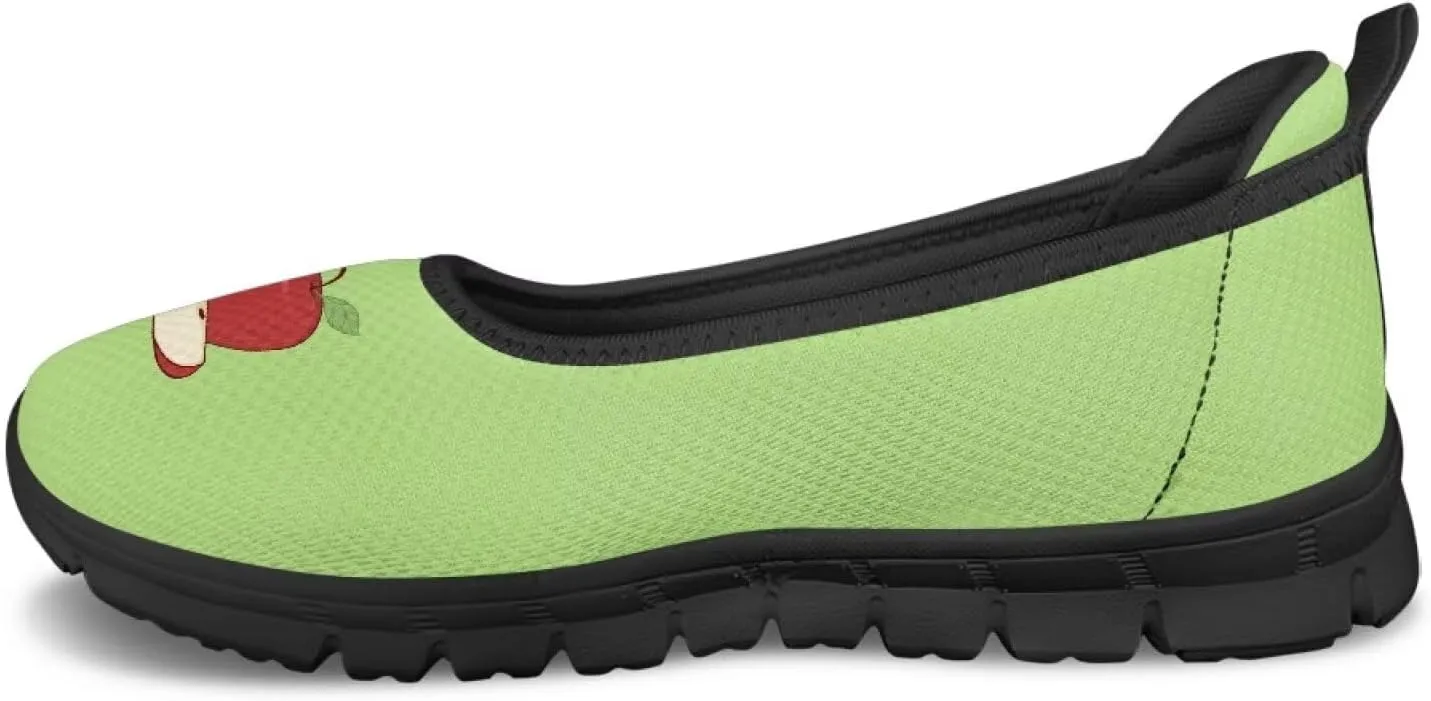 Womens Mesh Flats Slip On Casual Comfortable Walking Shoes Drive Flat Shoes for Outdoor Black Sole Size 6-11