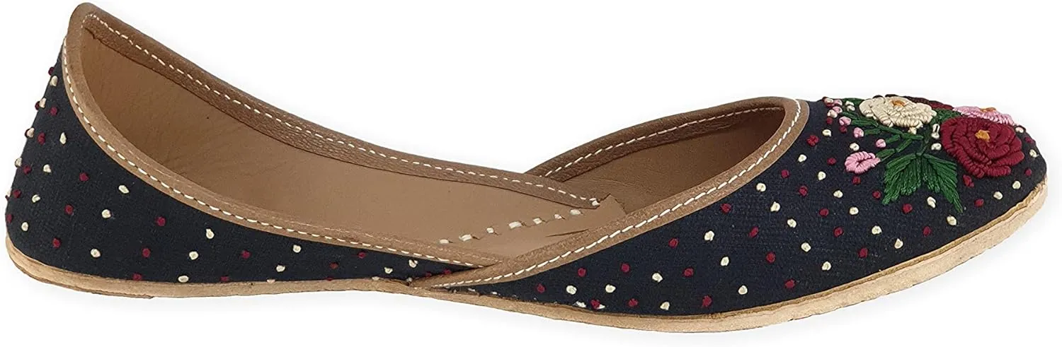 Women's Moonshine Multicolored Genuine Soft Leather Juttis | Bite and Pinch Free Jutis | Punjabi Jutti For Ladies | Wedding Flat Stylish Mojari | Bridal Ethnic Flats For Girls |