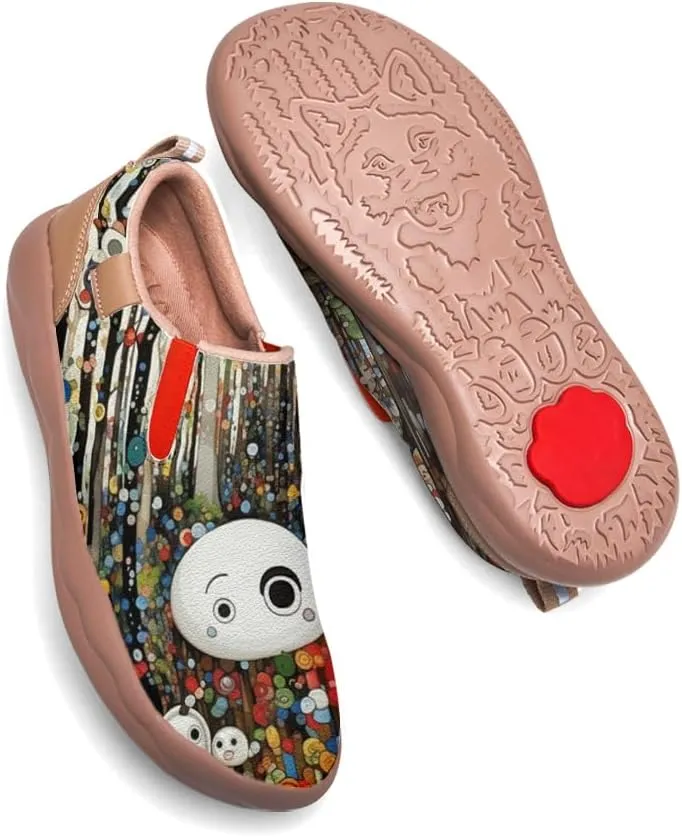 Women's Painted Travel Loafers - Fashion Slip On Sneaker Casual Comfortable Walking Lightweight Nurse Shoes