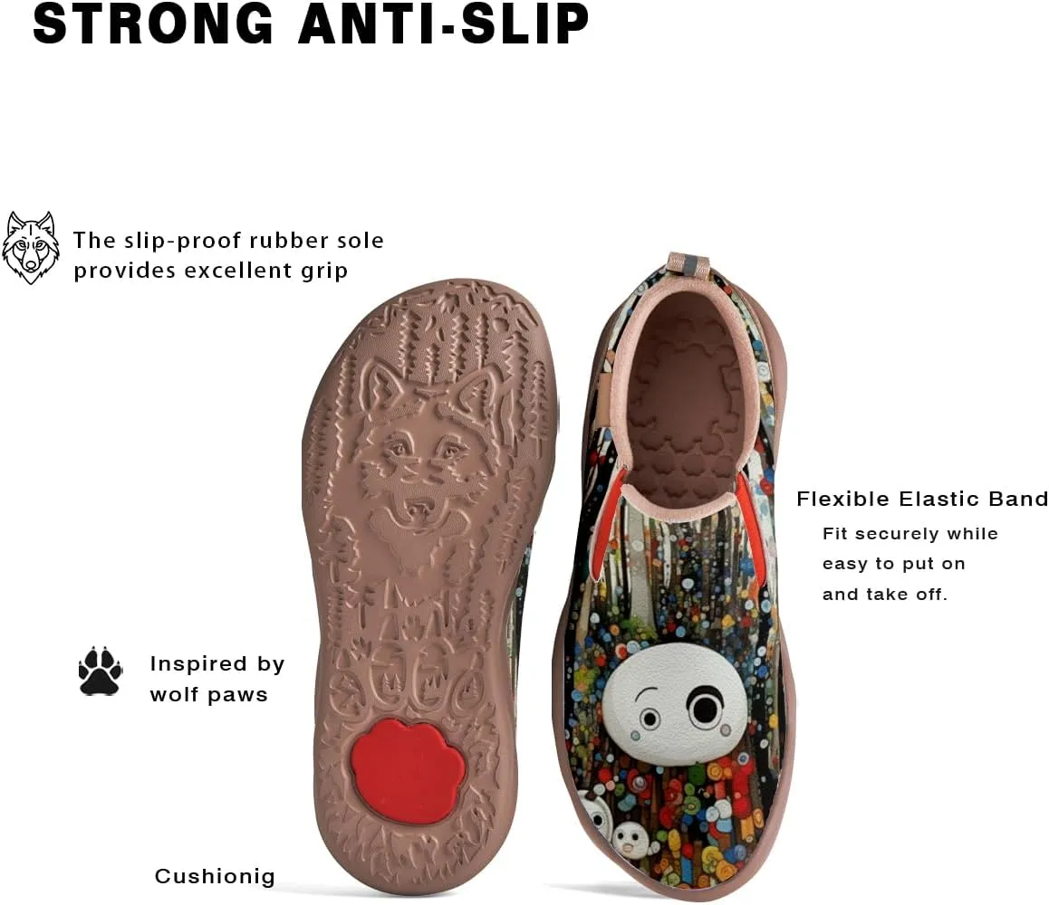 Women's Painted Travel Loafers - Fashion Slip On Sneaker Casual Comfortable Walking Lightweight Nurse Shoes