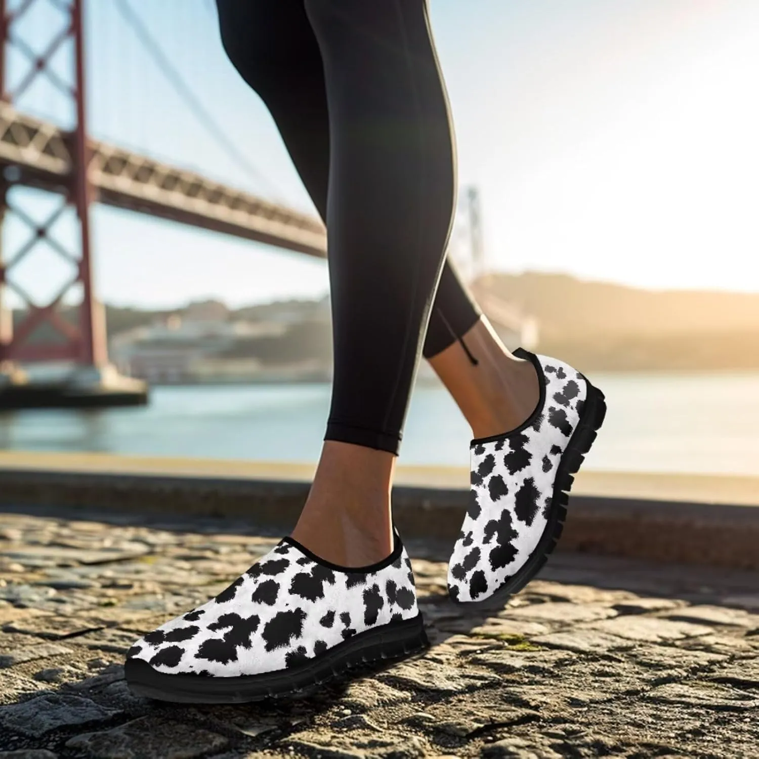 Women's Slip on Sneakers Casual Shoes Loafers Non Slip Breathable Comfortable Walking Sneakers Gifts for Women Girls Black Sole Size 5.5-11.5