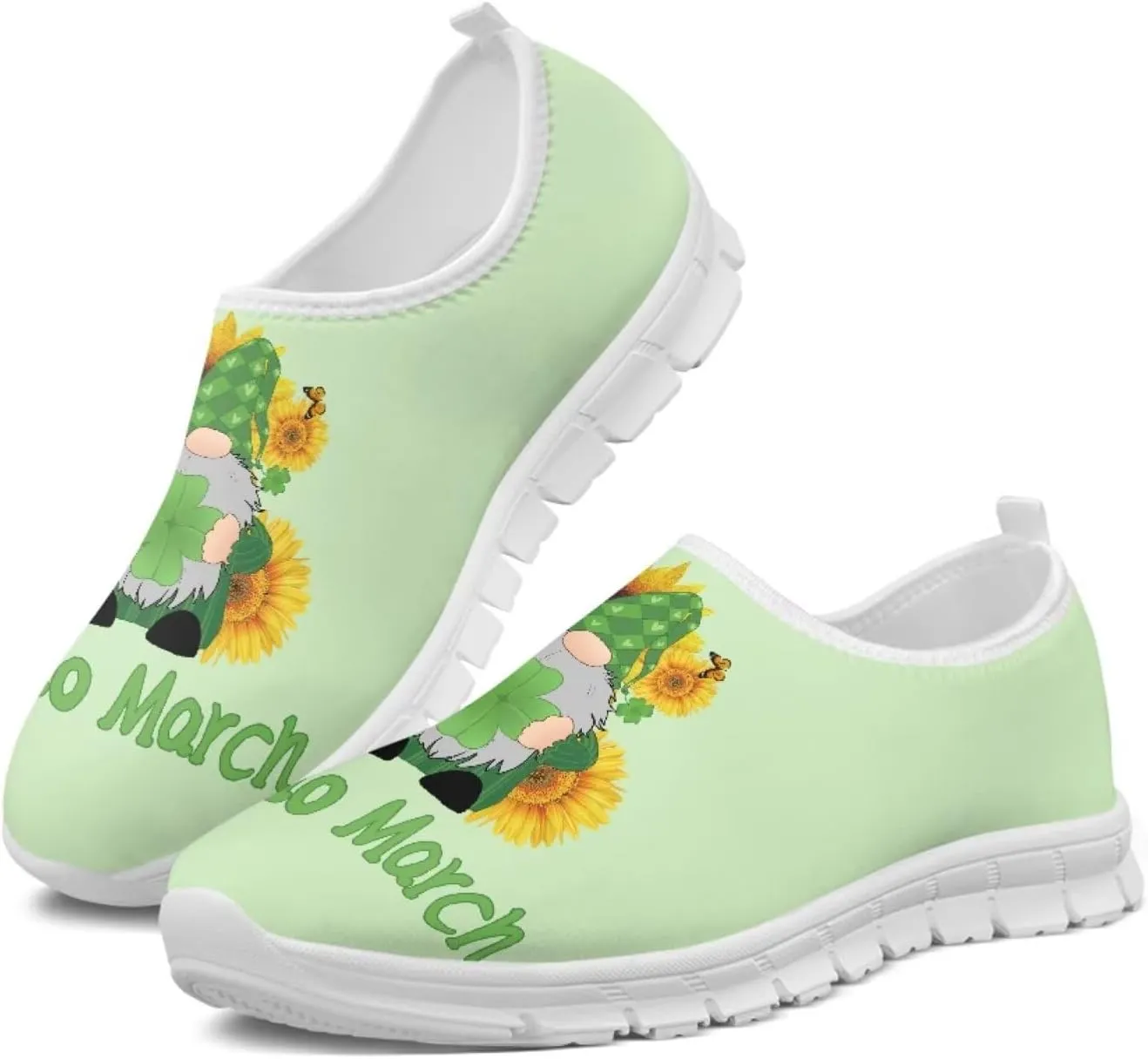 Women's Slip on Sneakers Casual Shoes Loafers Non Slip Breathable Comfortable Walking Sneakers Gifts for Women Girls White Sole Size 5.5-11.5
