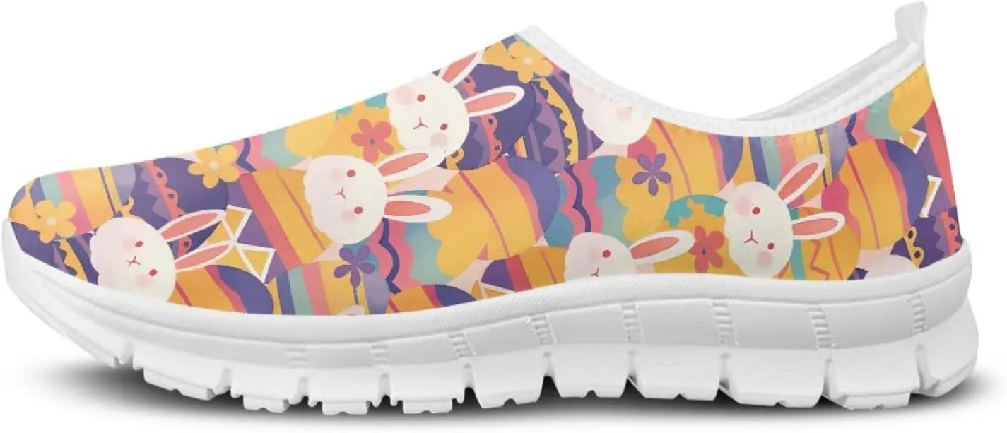 Women's Slip on Sneakers Casual Shoes Loafers Non Slip Breathable Comfortable Walking Sneakers Gifts for Women Girls White Sole Size 5.5-11.5