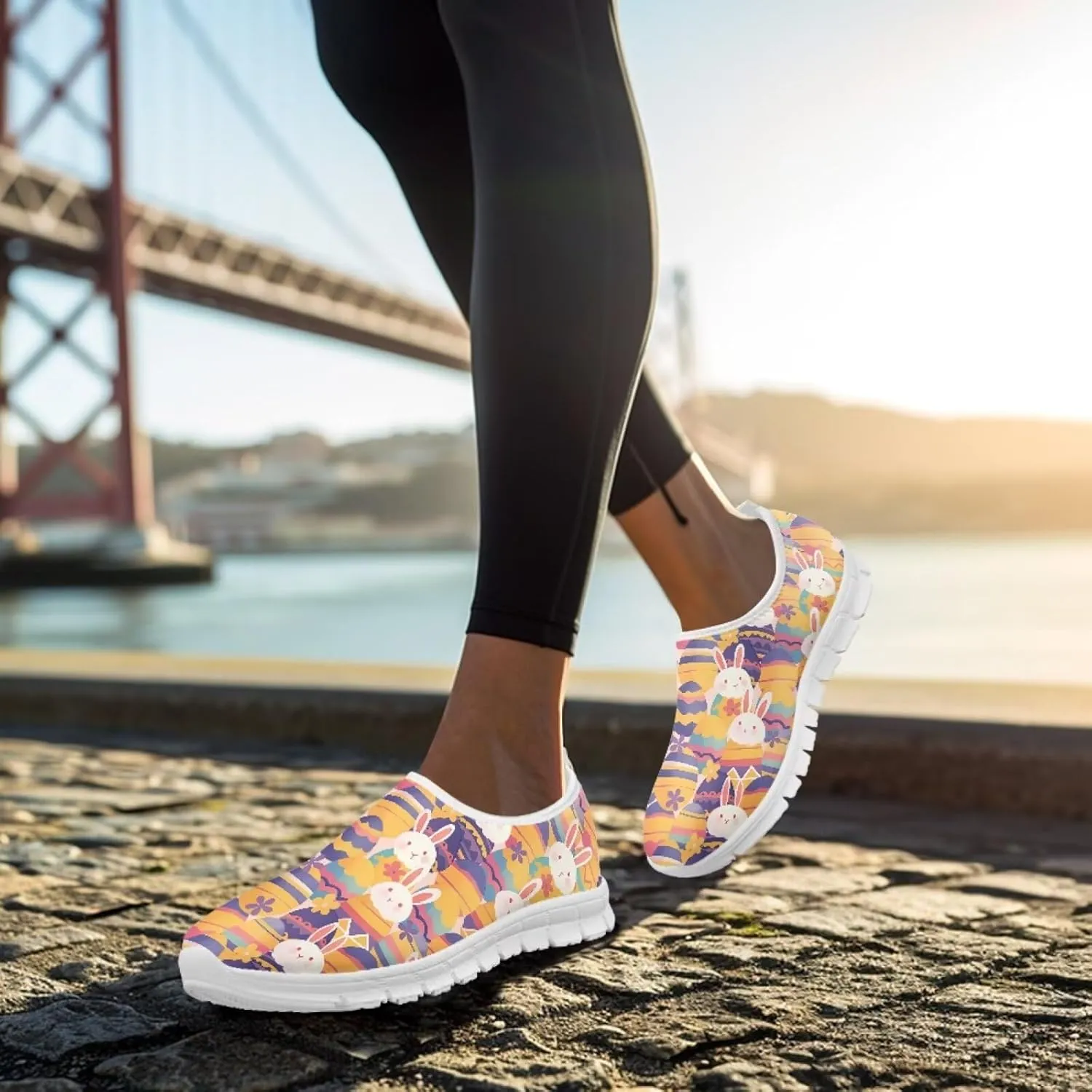 Women's Slip on Sneakers Casual Shoes Loafers Non Slip Breathable Comfortable Walking Sneakers Gifts for Women Girls White Sole Size 5.5-11.5