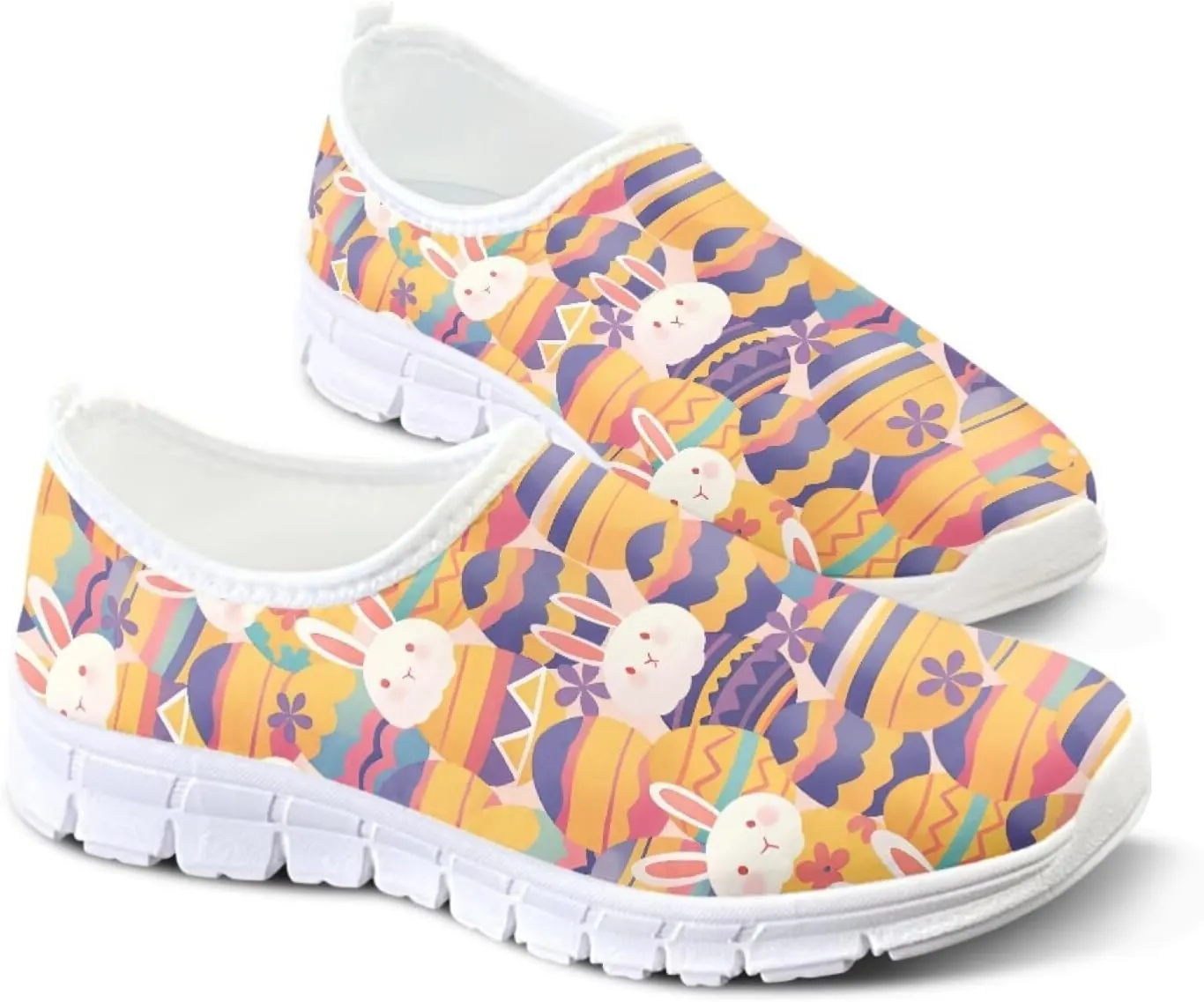 Women's Slip on Sneakers Casual Shoes Loafers Non Slip Breathable Comfortable Walking Sneakers Gifts for Women Girls White Sole Size 5.5-11.5