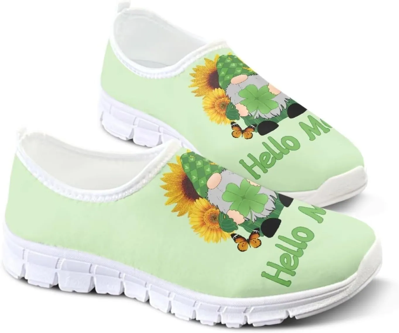 Women's Slip on Sneakers Casual Shoes Loafers Non Slip Breathable Comfortable Walking Sneakers Gifts for Women Girls White Sole Size 5.5-11.5