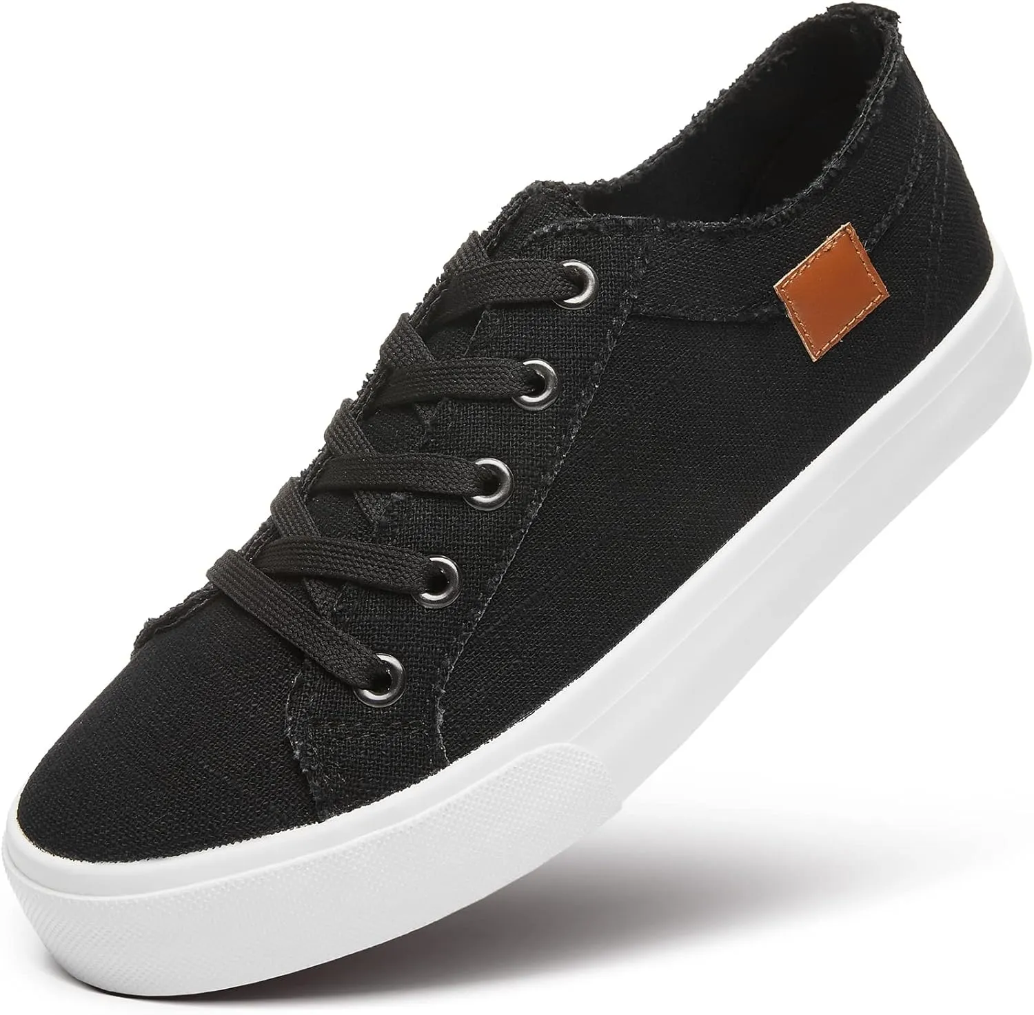 Women's Sneakers Canvas Shoes for Women Lace up Fashion Canvas Sneakers Classic Low Top Casual Shoes