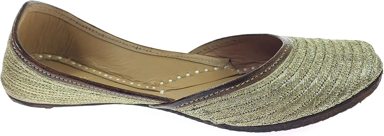 Women's Zangira Genuine Soft Leather Jutis | Bite and Pinch Free Juttis | Punjabi Formal Jutti | Girl's Casual Flat jooti Ladies Mojari | Office Ethnic Bellies Juti |
