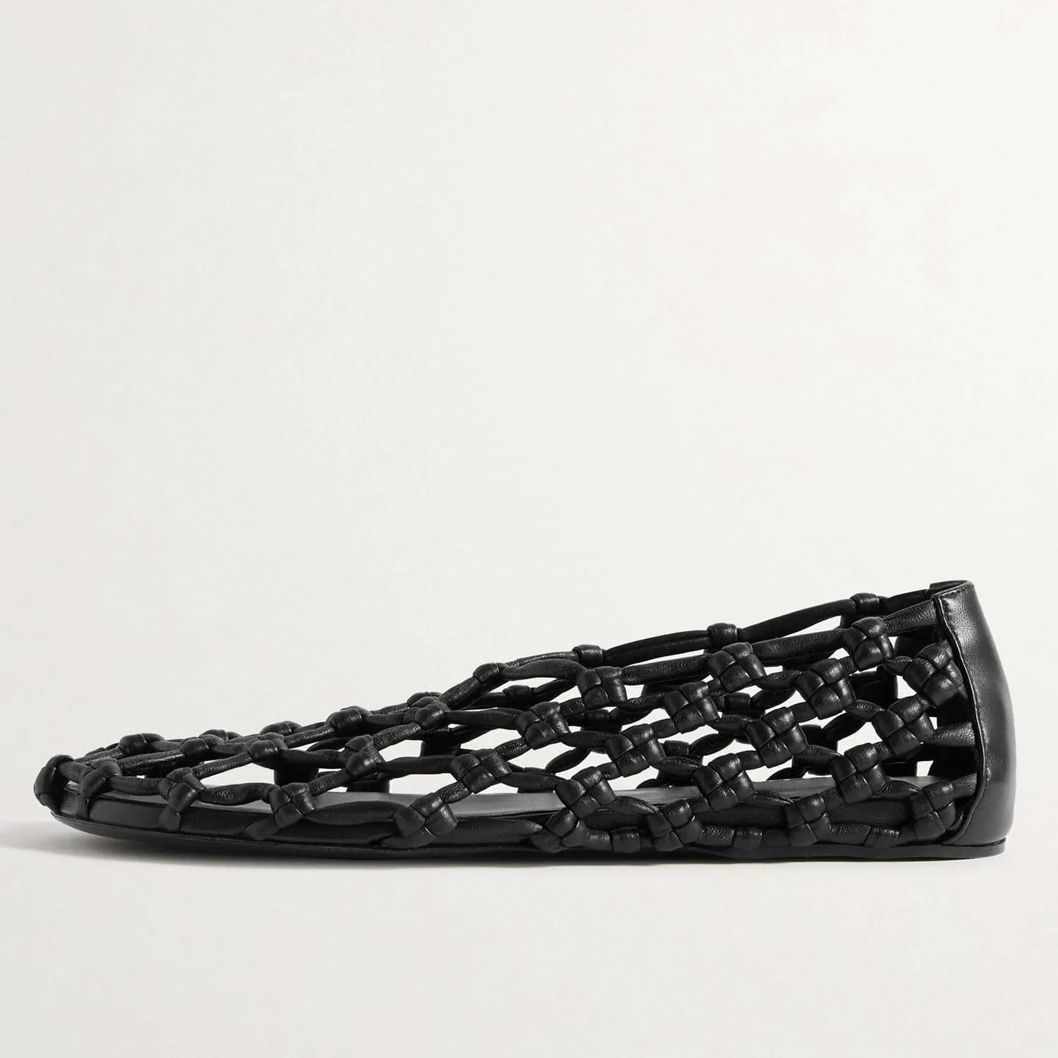 Woven Mesh Ballet Flats for Women Hollow Beach Ballerina Flats Comfortable Casual Slip on Mary Jane Jelly Shoes