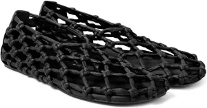 Woven Mesh Ballet Flats for Women Hollow Beach Ballerina Flats Comfortable Casual Slip on Mary Jane Jelly Shoes