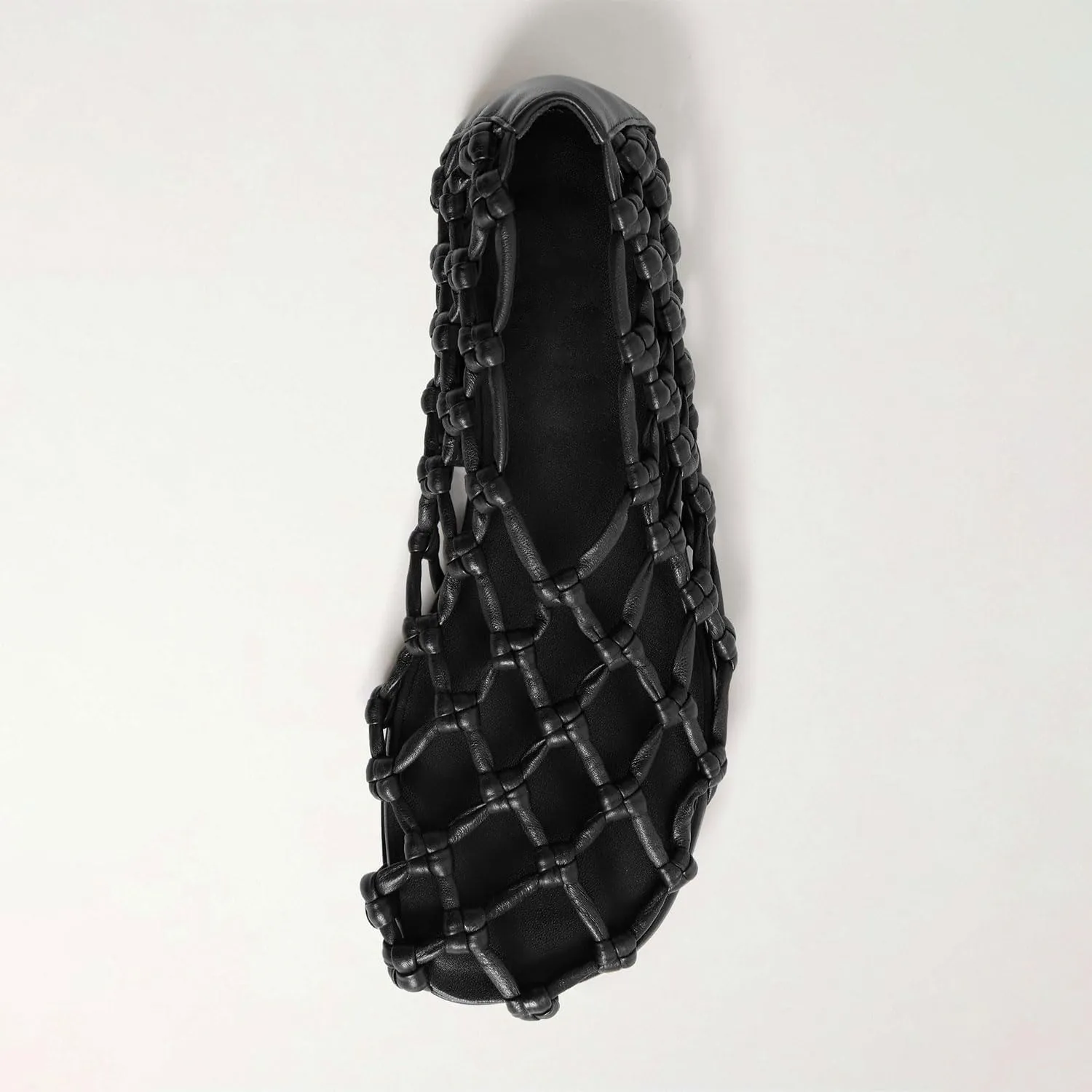 Woven Mesh Ballet Flats for Women Hollow Beach Ballerina Flats Comfortable Casual Slip on Mary Jane Jelly Shoes