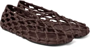 Woven Mesh Ballet Flats for Women Hollow Beach Ballerina Flats Comfortable Casual Slip on Mary Jane Jelly Shoes