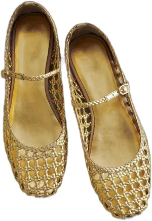 Woven Mesh Ballet Flats for Women Square Toe Mary Jane Flats Buckle Strap Flat Shoes Comfortable Ballerina Flats Dressy Mesh Shoes Casual Mary Janes for Women