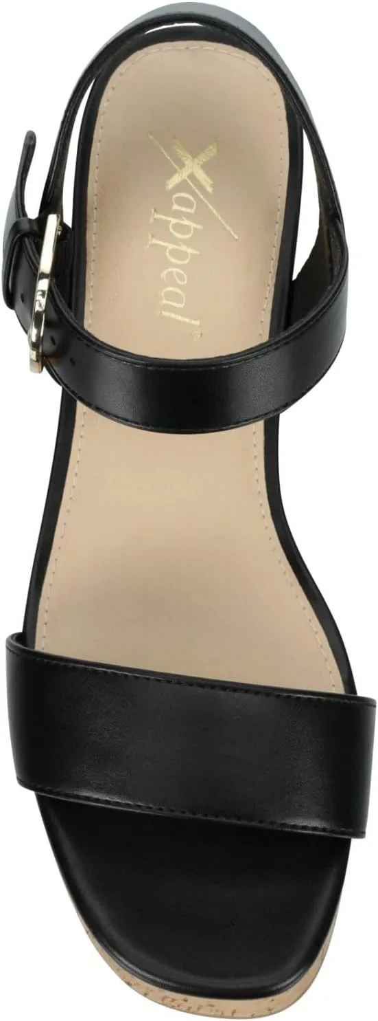 XAPPEAL Catherine - Women's Casual Open Toe Summer Platform Wedge Sandals