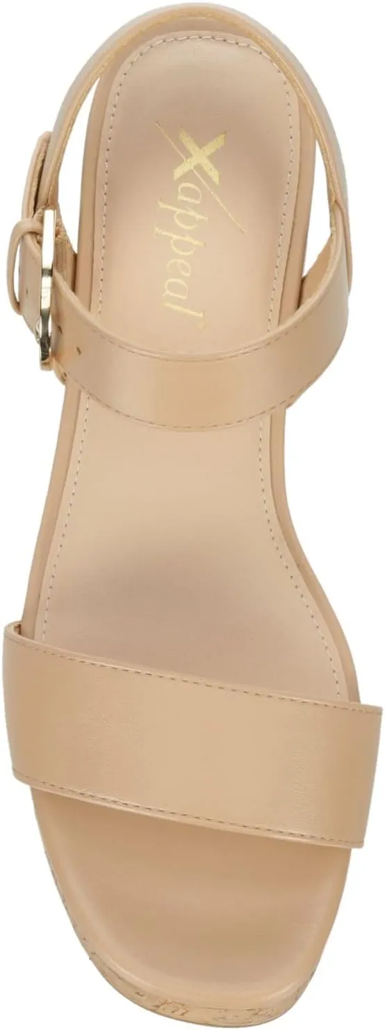 XAPPEAL Catherine - Women's Casual Open Toe Summer Platform Wedge Sandals