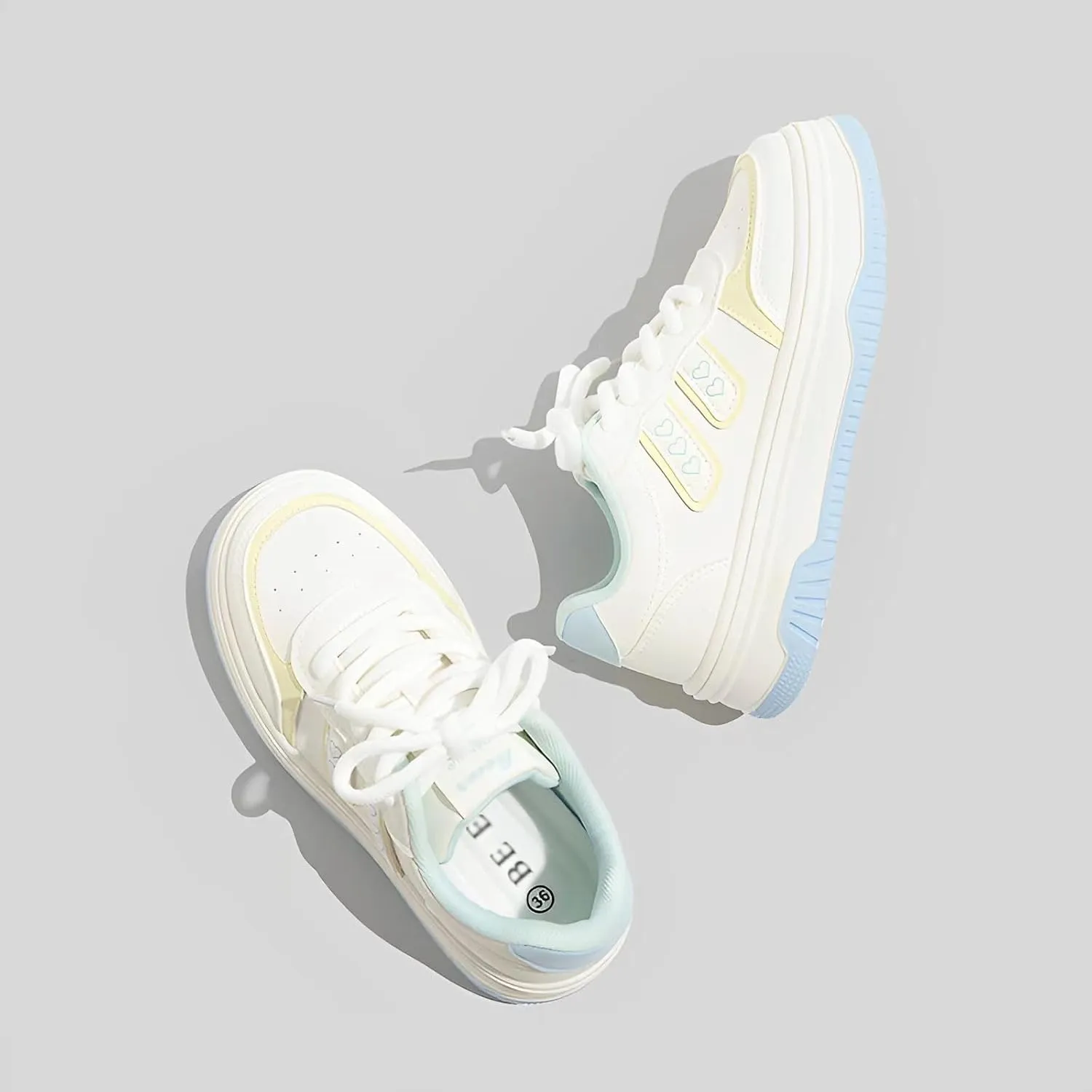 Y2k Chunky Sneakers for Women & Girls Cute Walking Shoes with Thick Sole for Travel & Gift Giving